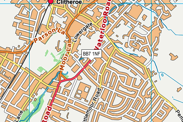 Map of HAIR COMPANY (CLITHEROE) LTD at district scale