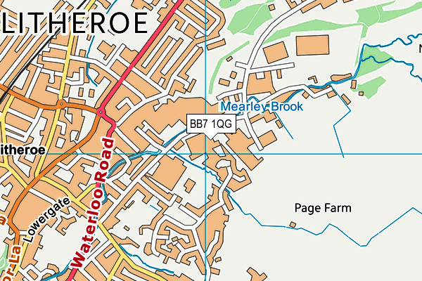 BB7 1QG map - OS VectorMap District (Ordnance Survey)