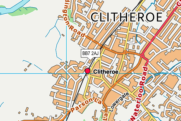 BB7 2AJ map - OS VectorMap District (Ordnance Survey)