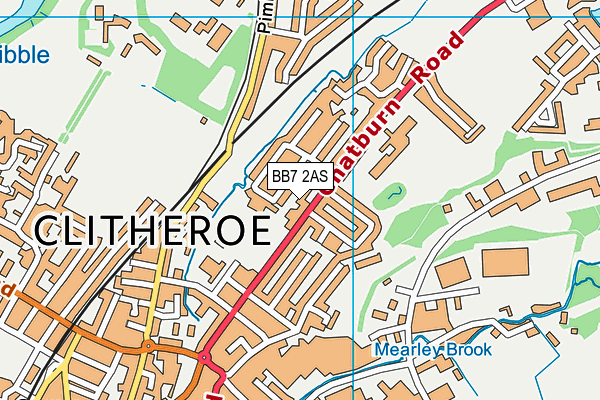 Map of CLITHEROE CTB CLUB LTD at district scale