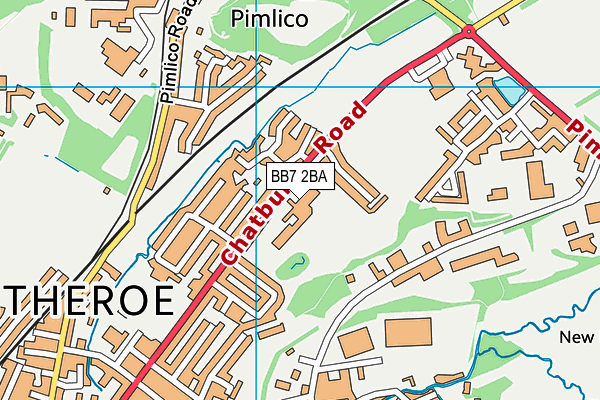 Clitheroe Royal Grammar School map (BB7 2BA) - OS VectorMap District (Ordnance Survey)