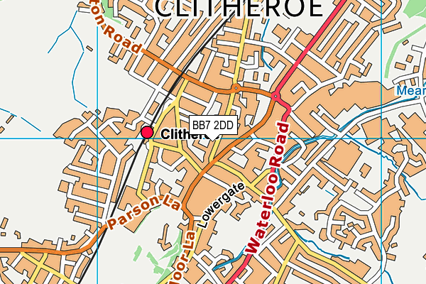 Map of CJ'S SANDWICH SHOP (CLITHEROE) LIMITED at district scale