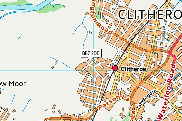 BB7 2DE map - OS VectorMap District (Ordnance Survey)