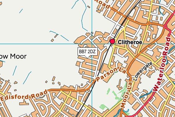 BB7 2DZ map - OS VectorMap District (Ordnance Survey)