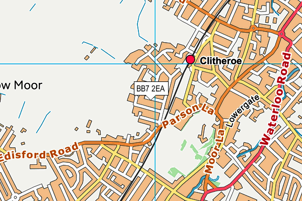 BB7 2EA map - OS VectorMap District (Ordnance Survey)