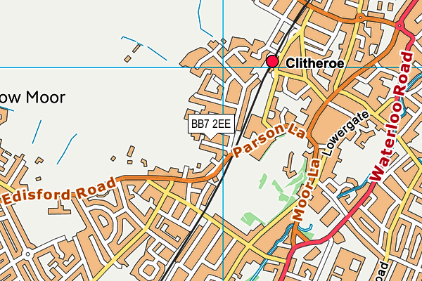 BB7 2EE map - OS VectorMap District (Ordnance Survey)