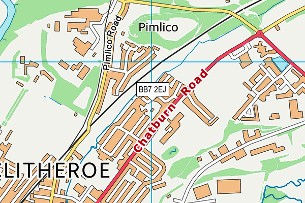 BB7 2EJ map - OS VectorMap District (Ordnance Survey)