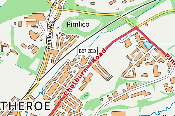 BB7 2EQ map - OS VectorMap District (Ordnance Survey)