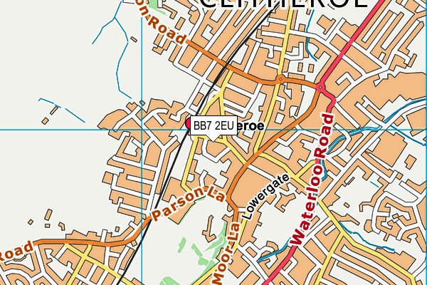 BB7 2EU map - OS VectorMap District (Ordnance Survey)