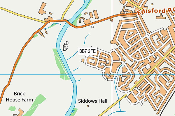 BB7 2FE map - OS VectorMap District (Ordnance Survey)