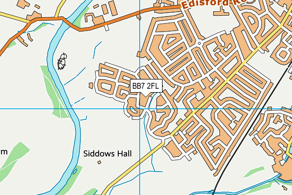 BB7 2FL map - OS VectorMap District (Ordnance Survey)