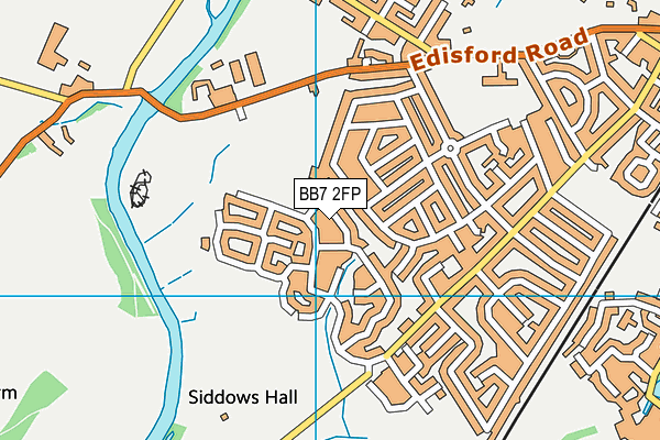 BB7 2FP map - OS VectorMap District (Ordnance Survey)
