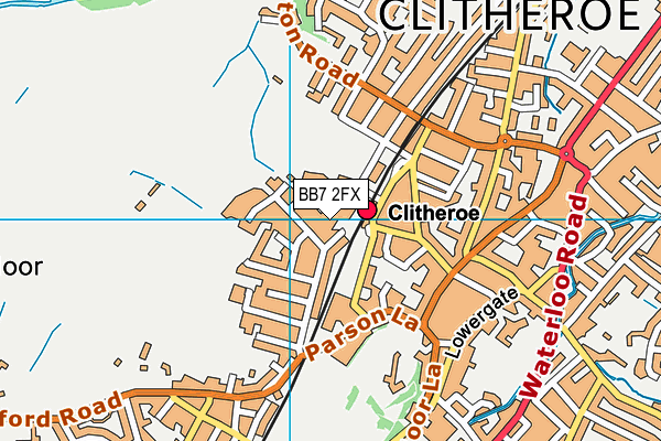 BB7 2FX map - OS VectorMap District (Ordnance Survey)