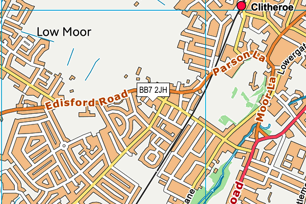 BB7 2JH map - OS VectorMap District (Ordnance Survey)