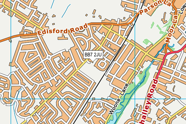 BB7 2JU map - OS VectorMap District (Ordnance Survey)