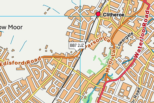 BB7 2JZ map - OS VectorMap District (Ordnance Survey)