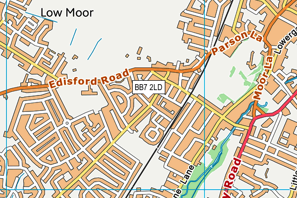 BB7 2LD map - OS VectorMap District (Ordnance Survey)