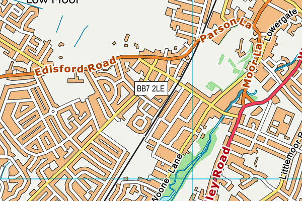 BB7 2LE map - OS VectorMap District (Ordnance Survey)