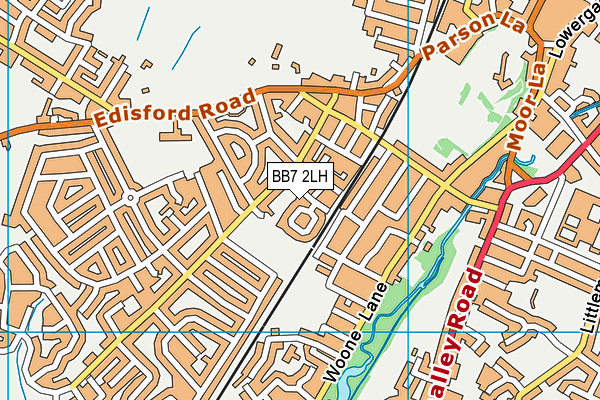BB7 2LH map - OS VectorMap District (Ordnance Survey)