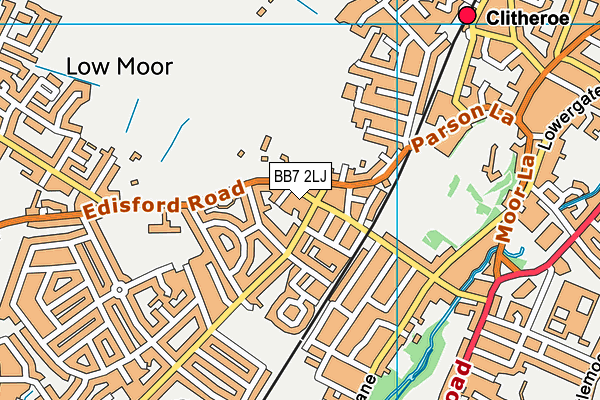 BB7 2LJ map - OS VectorMap District (Ordnance Survey)