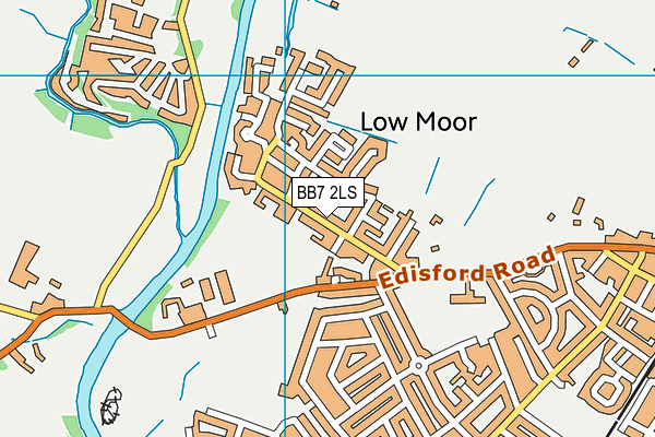 BB7 2LS map - OS VectorMap District (Ordnance Survey)