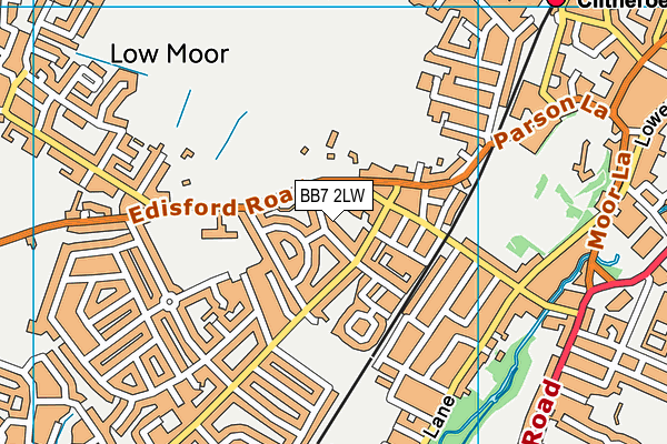 BB7 2LW map - OS VectorMap District (Ordnance Survey)