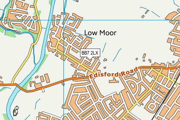 BB7 2LX map - OS VectorMap District (Ordnance Survey)