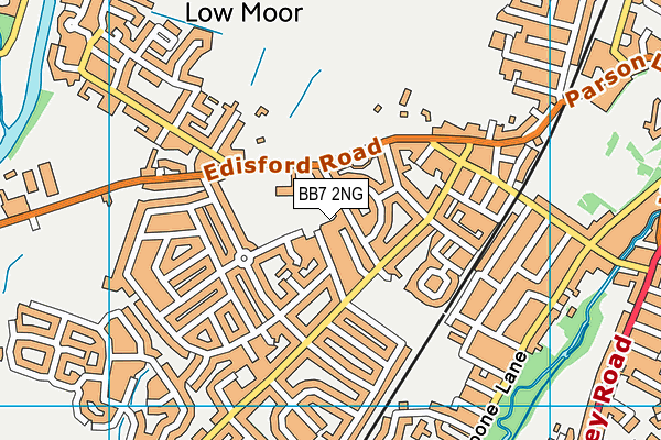 BB7 2NG map - OS VectorMap District (Ordnance Survey)