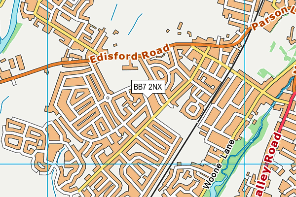 BB7 2NX map - OS VectorMap District (Ordnance Survey)