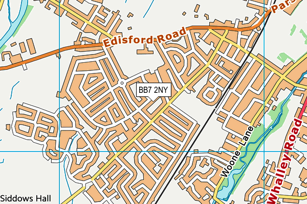 BB7 2NY map - OS VectorMap District (Ordnance Survey)