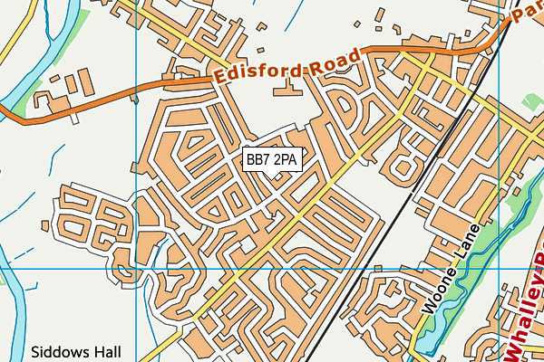 BB7 2PA map - OS VectorMap District (Ordnance Survey)