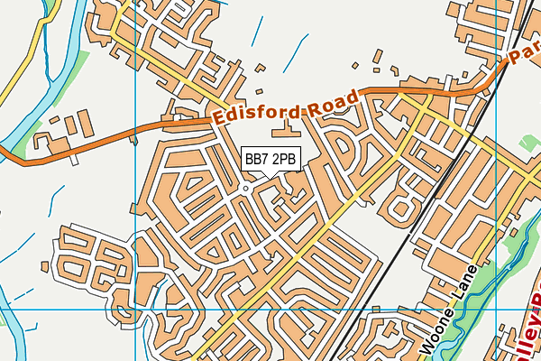 BB7 2PB map - OS VectorMap District (Ordnance Survey)