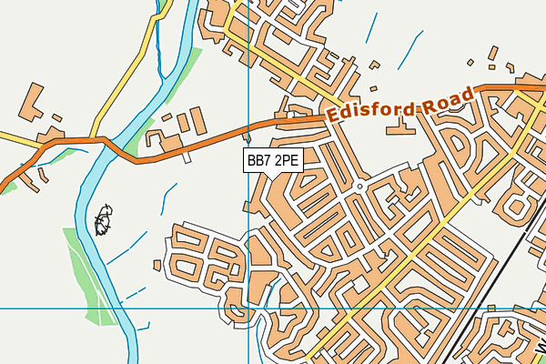 BB7 2PE map - OS VectorMap District (Ordnance Survey)