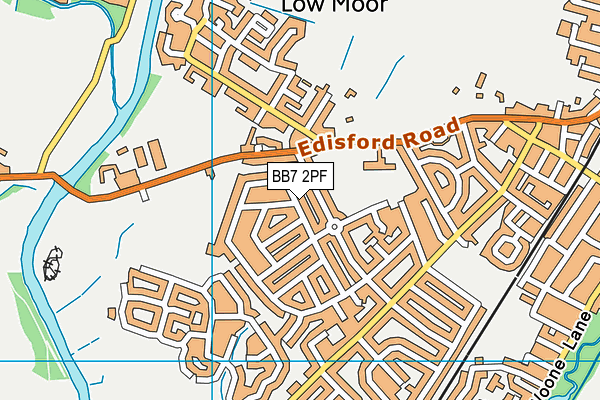 BB7 2PF map - OS VectorMap District (Ordnance Survey)