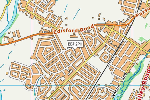 BB7 2PH map - OS VectorMap District (Ordnance Survey)