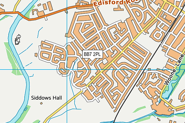 BB7 2PL map - OS VectorMap District (Ordnance Survey)