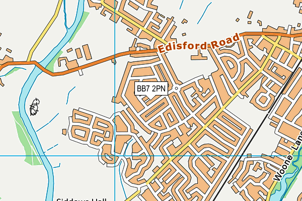 BB7 2PN map - OS VectorMap District (Ordnance Survey)