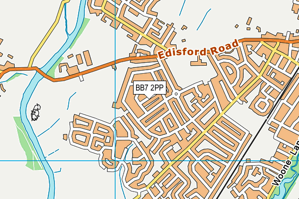 BB7 2PP map - OS VectorMap District (Ordnance Survey)