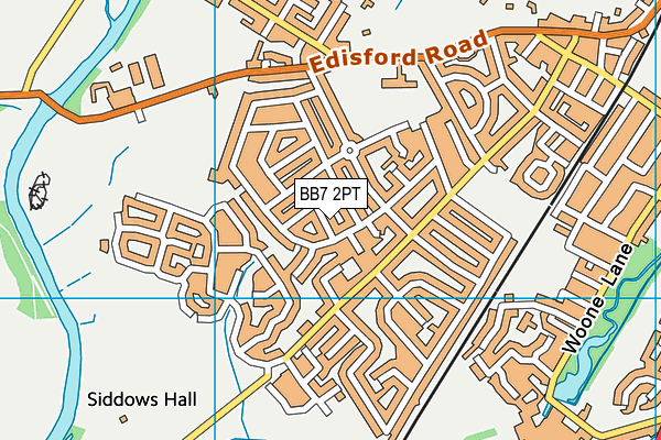 BB7 2PT map - OS VectorMap District (Ordnance Survey)