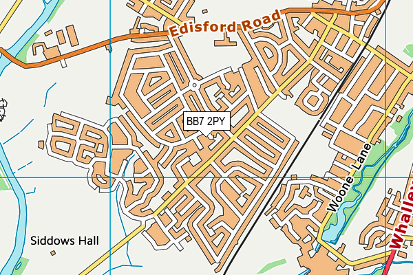 BB7 2PY map - OS VectorMap District (Ordnance Survey)