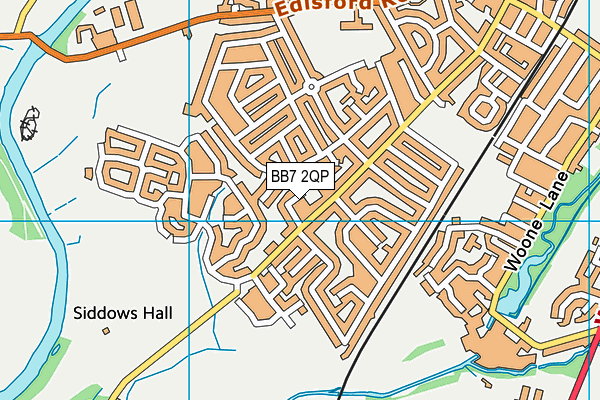BB7 2QP map - OS VectorMap District (Ordnance Survey)
