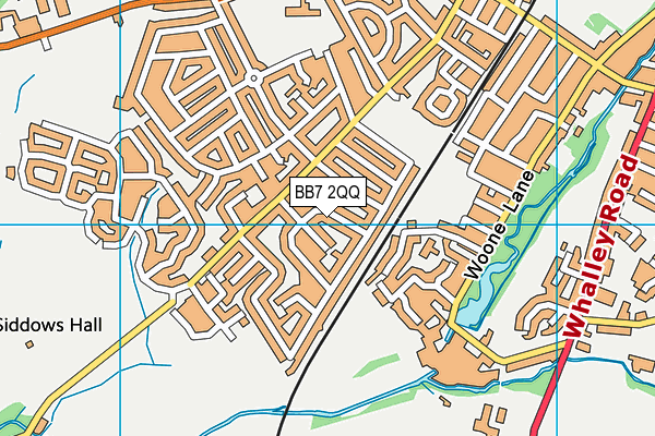 BB7 2QQ map - OS VectorMap District (Ordnance Survey)
