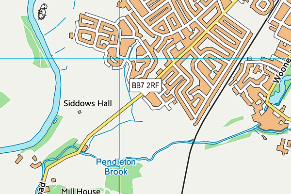 BB7 2RF map - OS VectorMap District (Ordnance Survey)