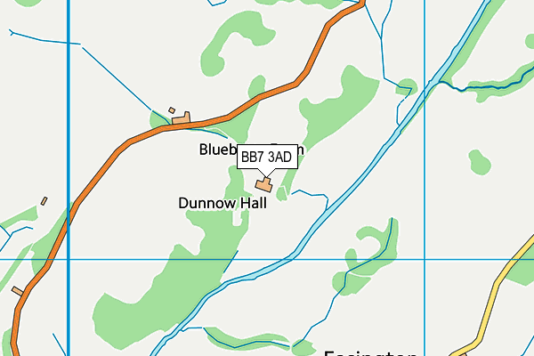 BB7 3AD map - OS VectorMap District (Ordnance Survey)