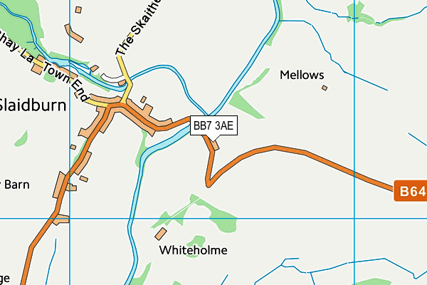 BB7 3AE map - OS VectorMap District (Ordnance Survey)