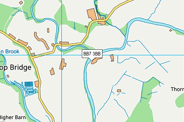 BB7 3BB map - OS VectorMap District (Ordnance Survey)