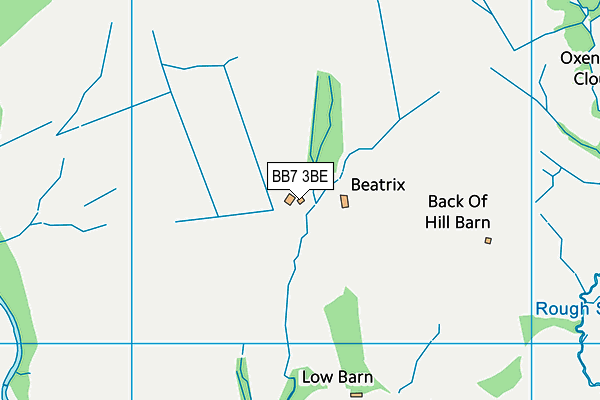 BB7 3BE map - OS VectorMap District (Ordnance Survey)
