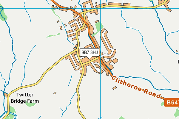 BB7 3HJ map - OS VectorMap District (Ordnance Survey)