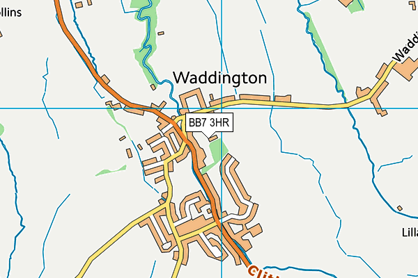 BB7 3HR map - OS VectorMap District (Ordnance Survey)