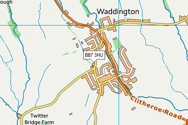 BB7 3HU map - OS VectorMap District (Ordnance Survey)